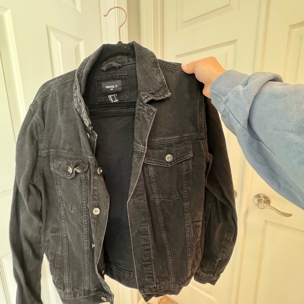 Forever 21 Charcoal Denim Jacket